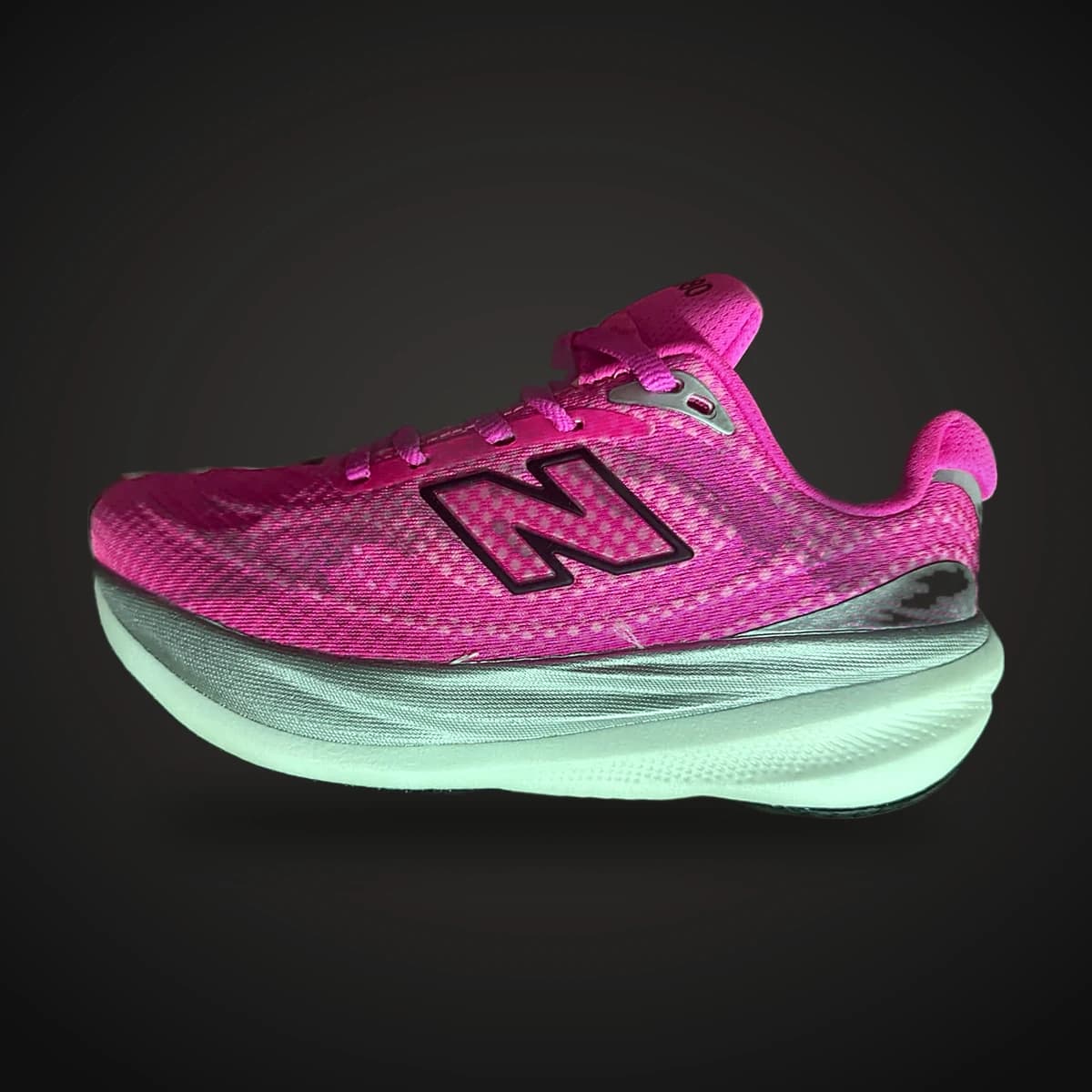 Running acolchado fucsia y menta