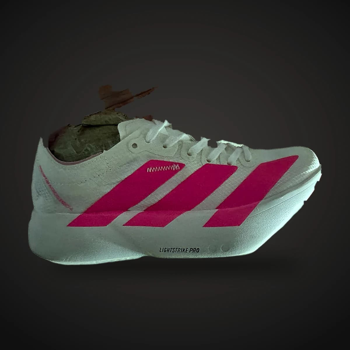 Running de carrera blanco y fucsia